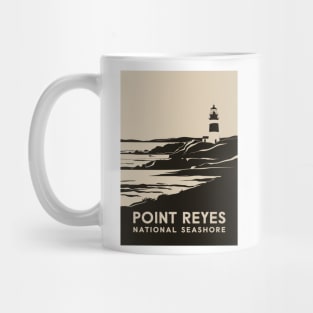 Point Reyes National Seashore Retro Travel Poster Mug